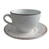 Rustic wit koffiekop 15cl doos à 6