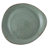 Rustic donkergroen Pebble bord Ø31cm doos à 6