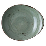 Rustic donkergroen pebble bord diep Ø27,5cm doos à 6