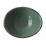 Rustic donkergroen schaal salsa ovaal 14cm doos à 6