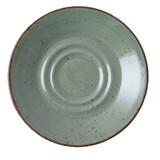 Rustic donkergroen koffieschotel Ø15cm doos à 6