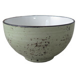 Rustic lichtgroen schaal rond Ø12,5cm 40cl doos à 6