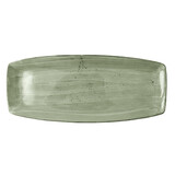 Rustic lichtgroen schaal curve 36x19,5cm doos à 6