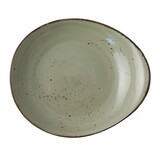 Rustic lichtgroen pebble bord diep Ø27,5cm doos à 6
