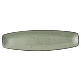Rustic lichtgroen schaal curve 35x9,5cm doos à 6