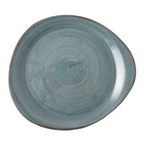 Rustic blauw pebble bord Ø31cm doos à 6