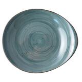 Rustic blauw pebble bord diep Ø27,5cm doos à 6
