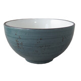 Rustic blauw schaaltje rond Ø12,5cm 40cl doos à 6