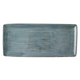 Rustic blauw schaal rechthoekig 36,5x16cm doos à 6