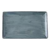 Rustic blauw schaal rechthoekig 33,5x20cm doos à 6