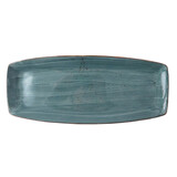 Rustic blauw schaal curve 36x19,5cm doos à 6