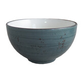 Rustic blauw schaal rond Ø15,5cm doos à 6