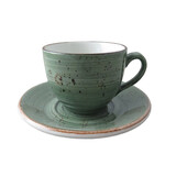 Rustic donkergroen espressokop 7,5cl doos à 6
