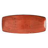 Rustic terracotta schaal curve 36x19,5cm doos à 6