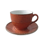 Rustic terracotta espressokop 7,5cl doos à 6