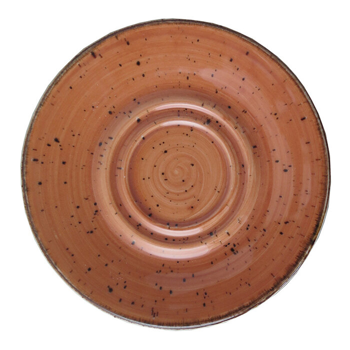 Continetal Rustic terracotta koffieschotel Ø15cm doos à 6