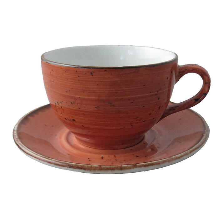 Continental Rustic terracotta koffiekop 23cl doos à 6