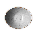 Rustic grijs schaal salsa ovaal 10cm doos à 6