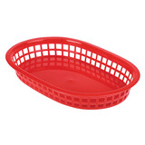 Fastfood mandje ovaal rood 26,7 x 17 cm – per 24 stuks