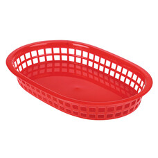 Fastfood mandje ovaal rood 26,7 x 17 cm – per 24 stuks