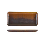 Rustic Copper schaal rechthoekig 30x14cm doos à 6