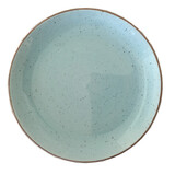 Rustic sky blue coupe bord plat Ø23cm doos à 6