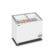 Tefcold vrieskist  IC301SCEB met schuine glazen schuifdeksels Tefcold vrieskist  IC301SCEB met schuine glazen schuifdeksels