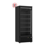 Koelkast 1 glasdeur zwart jde-600r bl
