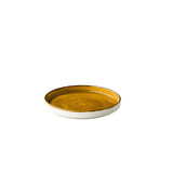 Jersey bord opstaande rand stapelbaar geel 20,5 cm – per 6 stuks