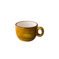 Jersey koffiekop stapelbaar geel 160 ml – per 6 stuks