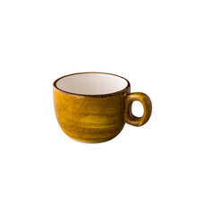 Jersey koffiekop stapelbaar geel 160 ml – per 6 stuks