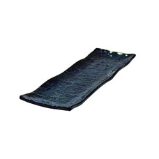 Q Authentic Sakura bord rechthoekig organisch blauw 38,2x12cm doos à 6