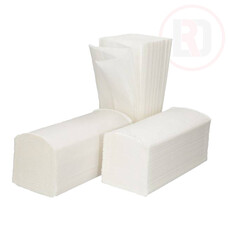 Handdoek Z fold z-vouw 21x24cm 2 laags tissue wit  20x160=3200 stuks