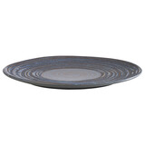 Melamine Loops bord Ø27x2(h)cm  Bovenzijde structuur blauw bruin