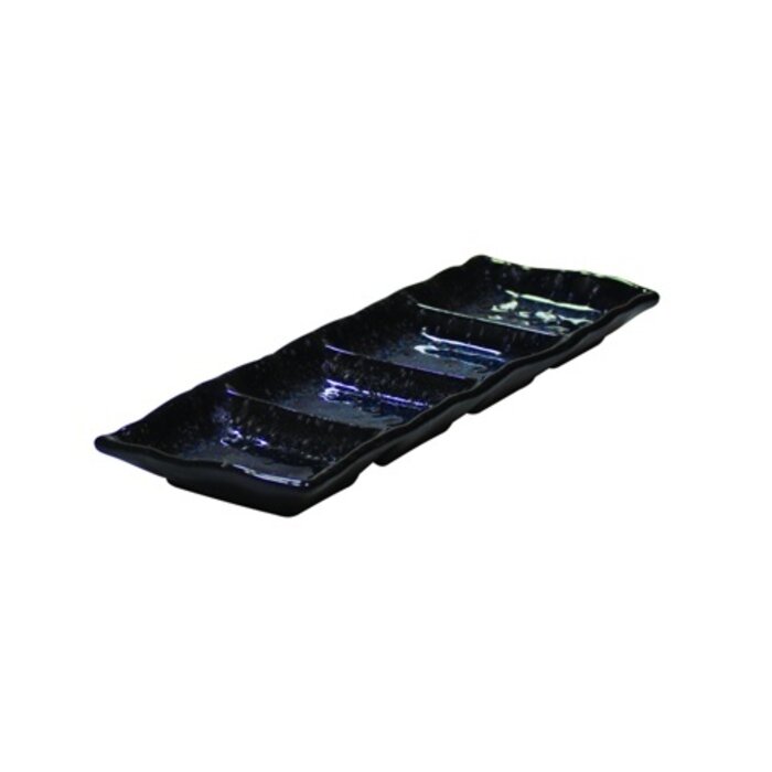 Q Authentic Sakura dip bord 4 vakken blauw 26,4x9cm doos à 4