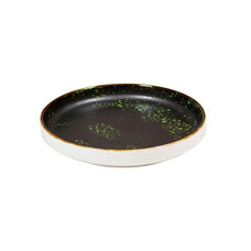 Q Authentic Amazon jungle green bord rond m/opstaande rand Ø20,5cm doos à 6