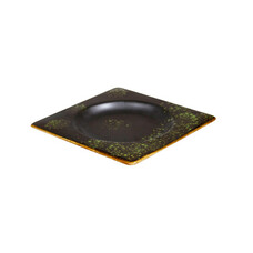 Q Authentic Amazon jungle green vierkant bord 21cm doos à 6