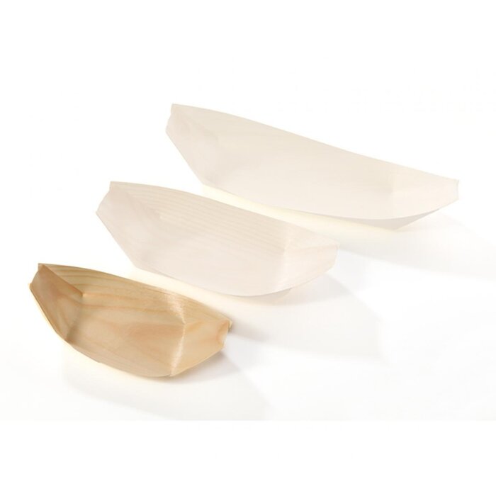 Sier amuse bootje hout (FSC®) 140x77mm doos à 12 x100 stuks