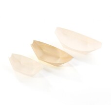 Sier amuse bootje hout (FSC®) 85x55mm doos à 12x100