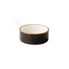 Jersey kom opstaande rand stapelbaar bruin 12,8 cm – per 6 stuks