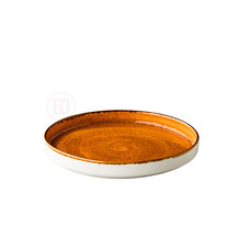Q Authentic Jersey bord m/opstaande rand stapelbaar oranje Ø20,5cm doos à 6