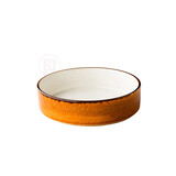 Jersey bord diep opstaande rand stapelbaar oranje18 cm – per 6 stuks