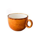 Jersey latte koffiekop stapelbaar oranje 350 ml – per 6 stuks