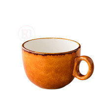 Jersey latte koffiekop stapelbaar oranje 350 ml – per 6 stuks