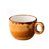 Jersey koffiekop stapelbaar oranje 160 ml – per 6 stuks