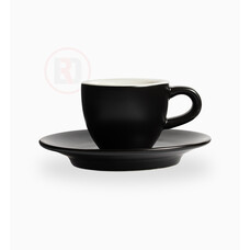 Club House Tulipano kop & schotel espresso 70cc  mat zwart doos à 6