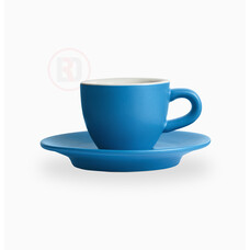 Club House Tulipano kop & schotel espresso 70cc  mat blauw doos à 6