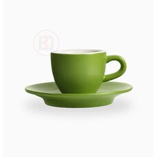 Club House Tulipano kop & schotel espresso 70cc mat groen Doos à 6