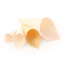 amuse puntzakje hout Ø60x115/170mm doos à 75 stuks