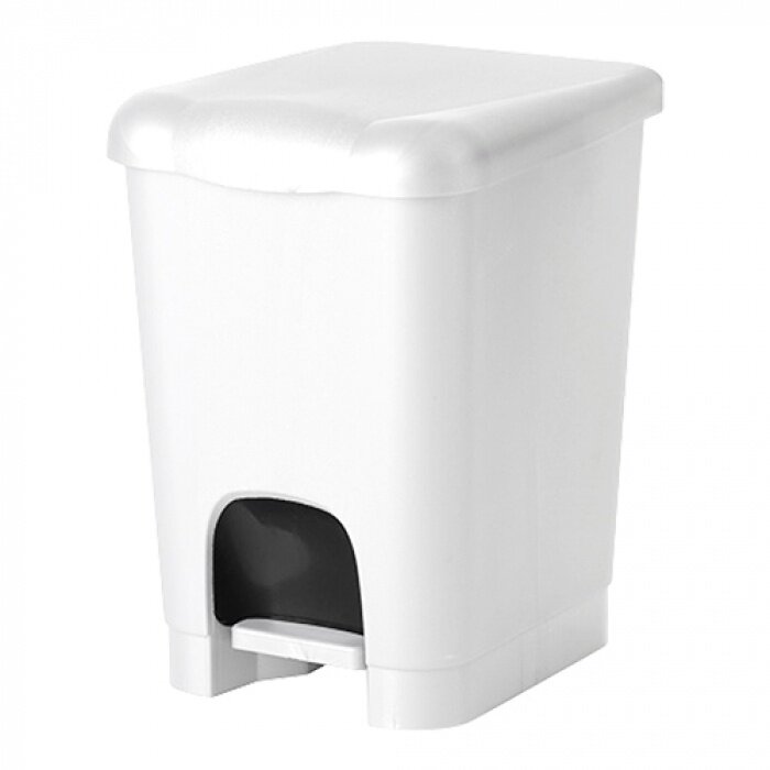 Pedaalemmer wit kunststof 20 liter